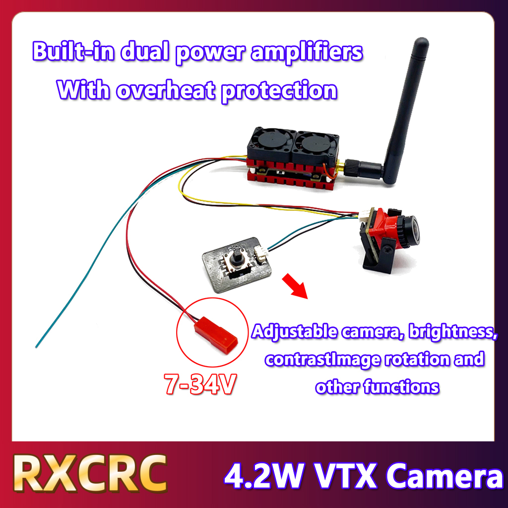 RXCRC 5.8G 48CH 4.2W High Powe - Fpv Drone Transmitter ulasan dan harga