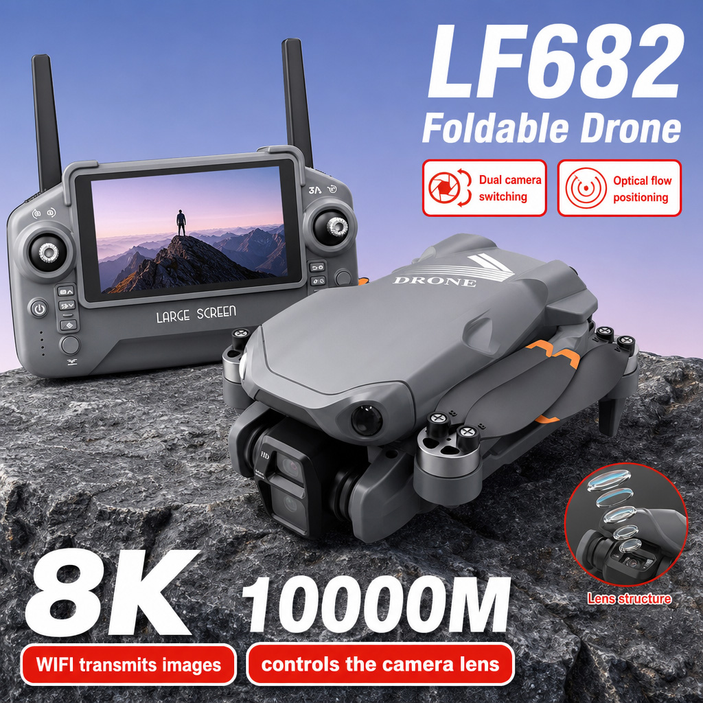 Aerial Photo LF682 Drone 8K HD - Fpv Drone Charger ulasan dan harga