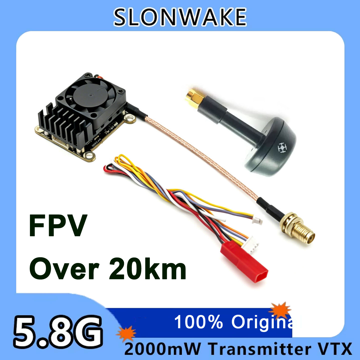 New upgrade 5.8Ghz 2W adjustab - Fpv Drone Receiver ulasan dan harga