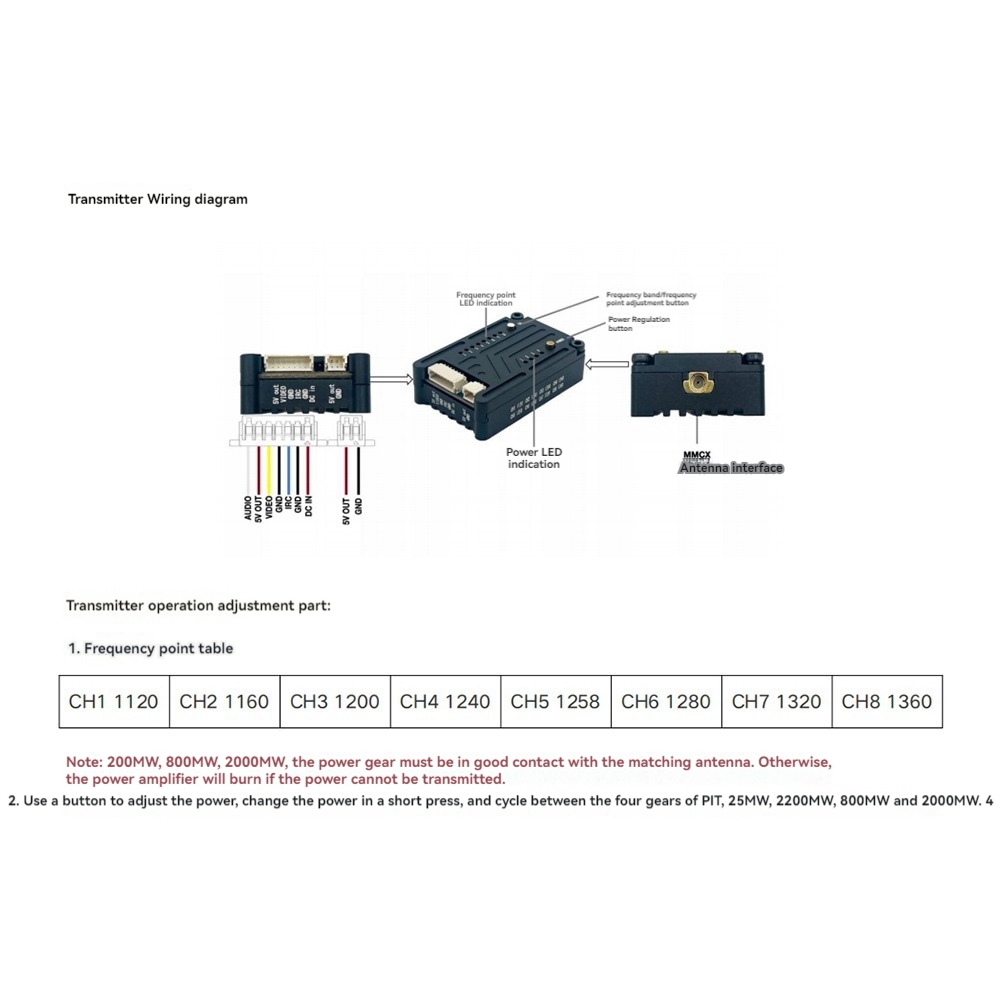 AS96-1.2G 2W VTX 8CH 2000Mw FP - Fpv Drone Transmitter ulasan dan harga